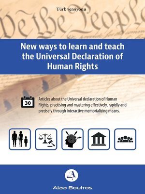 cover image of New ways to learn and teach the Universal Declaration of Human Türk versiyonu Rights